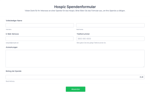 Hospiz Spendenformular Form Template