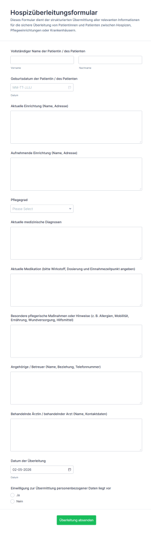 Hospizüberleitungsformular