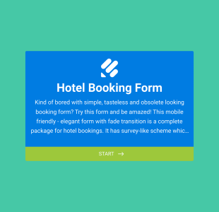 Modern Hotel Booking Form Mobile Responsive Form Template