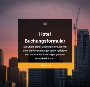 Hotel Buchungsformular Form Template