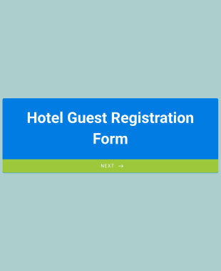 Hotel Guest Registration Form Template