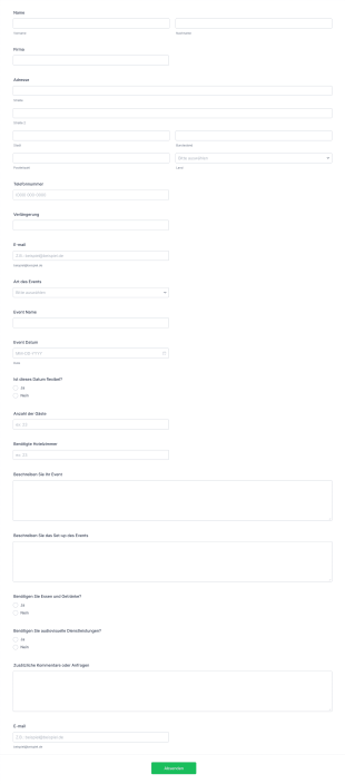 Hotel Meeting Und Buchungsformular Form Template