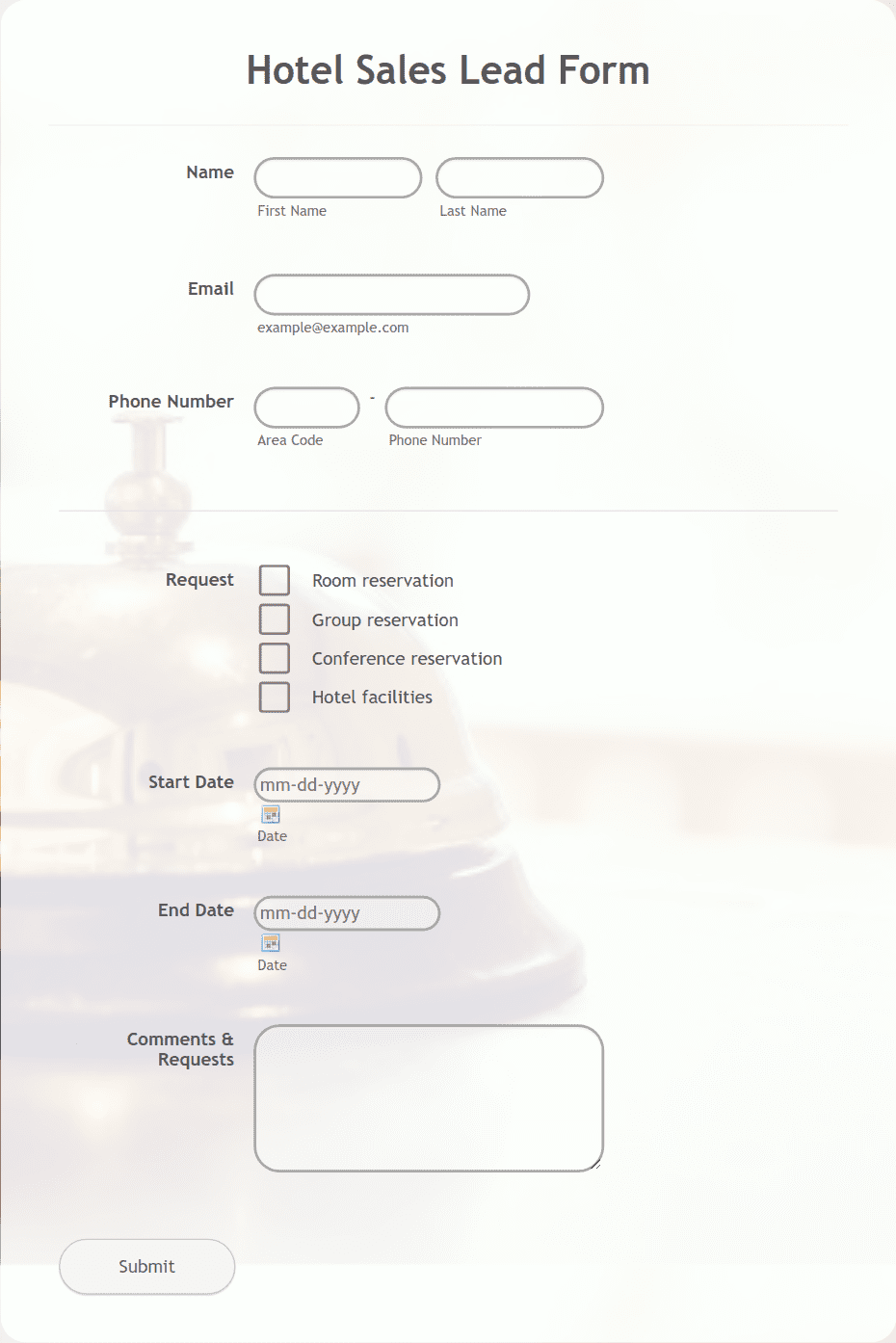 Hotel Sales Lead Form Template Jotform