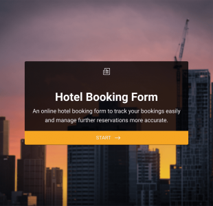 호텔 예약 양식 Form Template