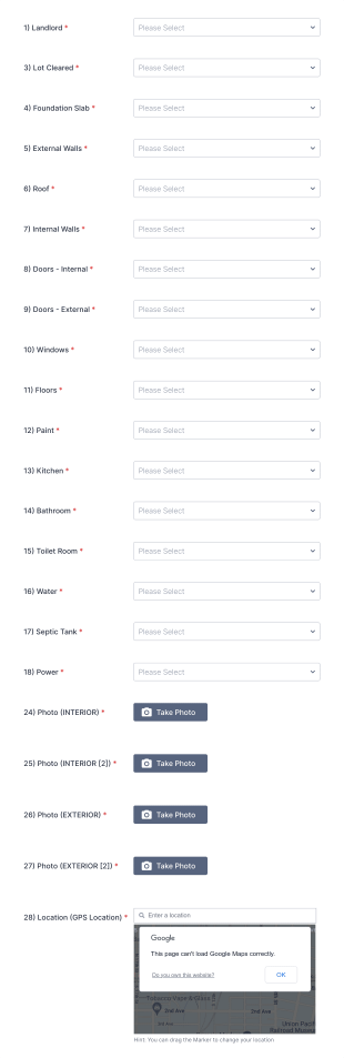 House Construction Inspection Form Template