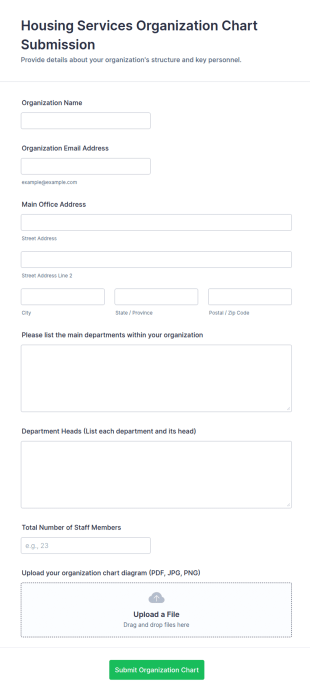 Housing Services Organization Chart Submission Form Template