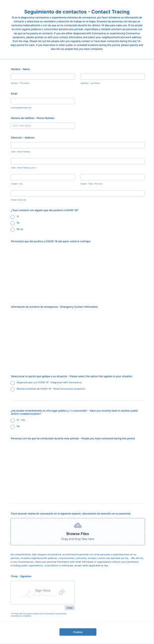 HR Contact Tracing Form (UAA)
