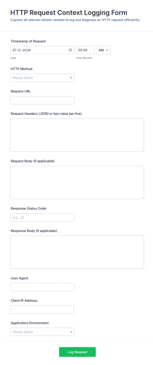 HTTP Request Context Logging Form Template