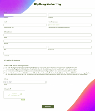 Hüpfburg Mietvertrag Form Template