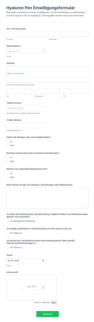 Hyaluron Pen Einwilligungsformular
