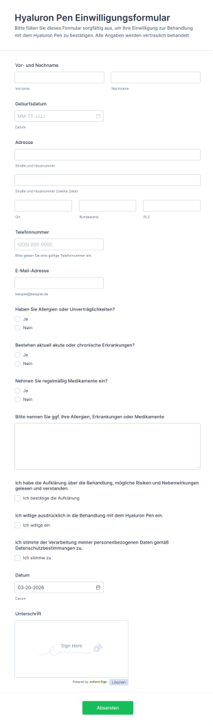 Hyaluron Pen Einwilligungsformular