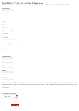 I Olimpíada Transdisciplinar Tecnológica Inscriçâo Individual St