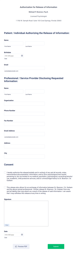 IBSL Release Of Information_Brannon Form Template