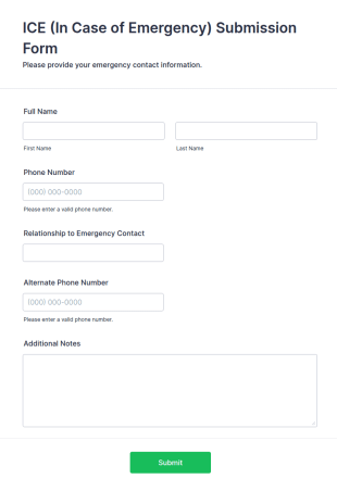 ICE Submission Form Template