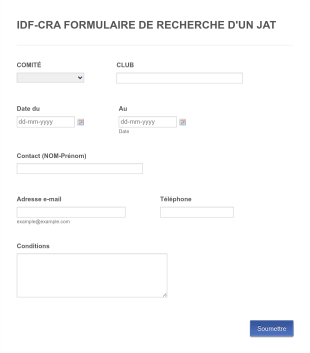 Idf Cra Formulaire De Recherche D'un Jat Form Template