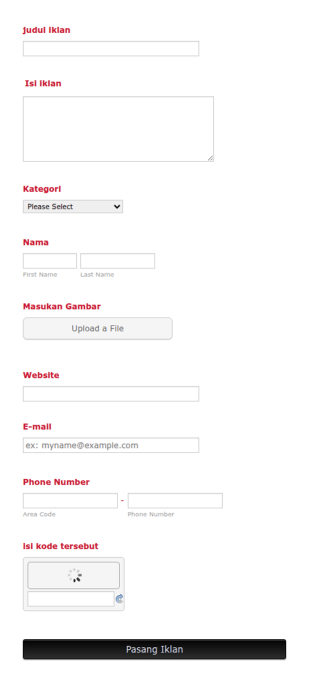 Advertising Form In Indonesian