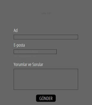 İletişim Form Şablonu