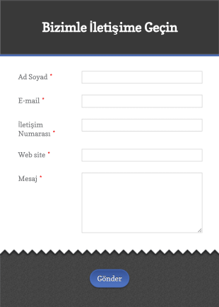 İletişim Formu Oluşturma Form Template
