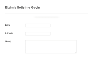 İletişim Formu Vanilla Theme İle Form Template