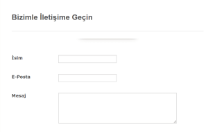İletişim Formu Vanilla Theme İle Form Şablonu