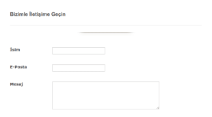 İletişim Formu Vanilla Theme İle Form Şablonu