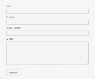 İletişim Formu (Yuvarlatılmış Köşeli) Form Şablonu