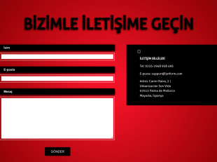 İletişim Sayfası Kırmızı Ve Duyarlı Form Şablonu