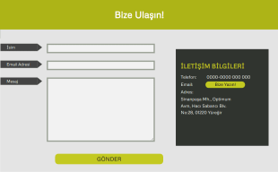 Iletişim Sayfası Form Şablonu