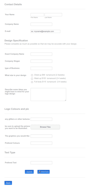 Illustration Logo Form Template