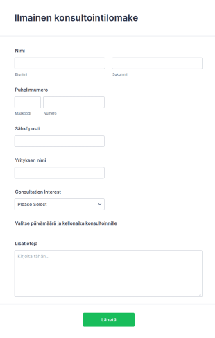 Ilmainen Konsultointilomake
