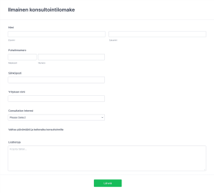 Ilmainen Konsultointilomake Form Template
