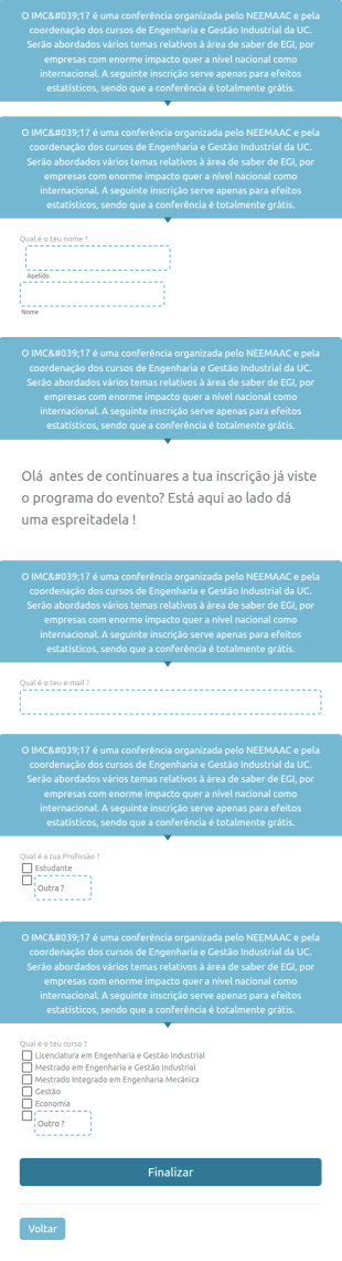 Conference Registration Form In Portuguese