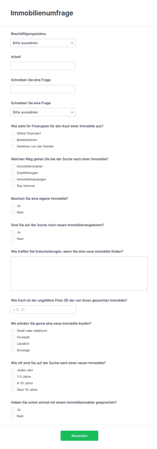Immobilienumfrage
