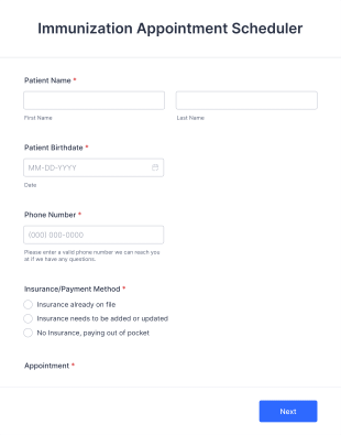 Immunization Appointment And Consent Form Template