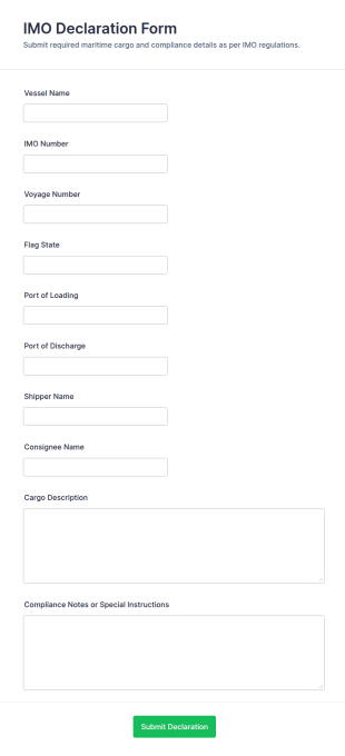 IMO Declaration Form Template