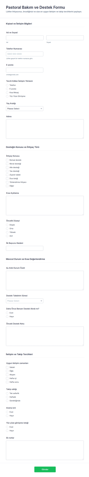 İncelenen Form Şablonu