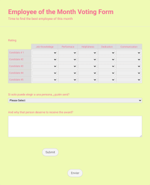 Incentivo Interno Form Template
