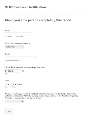 Incident Investigation Form Template