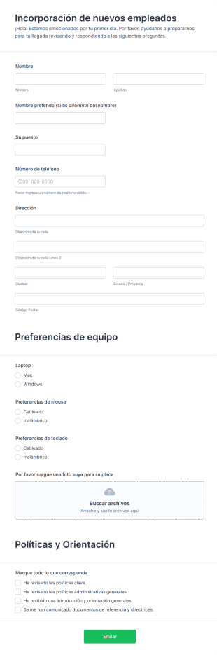 Incorporación De Nuevos Empleados