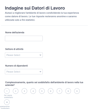 Indagine Sui Datori Di Lavoro