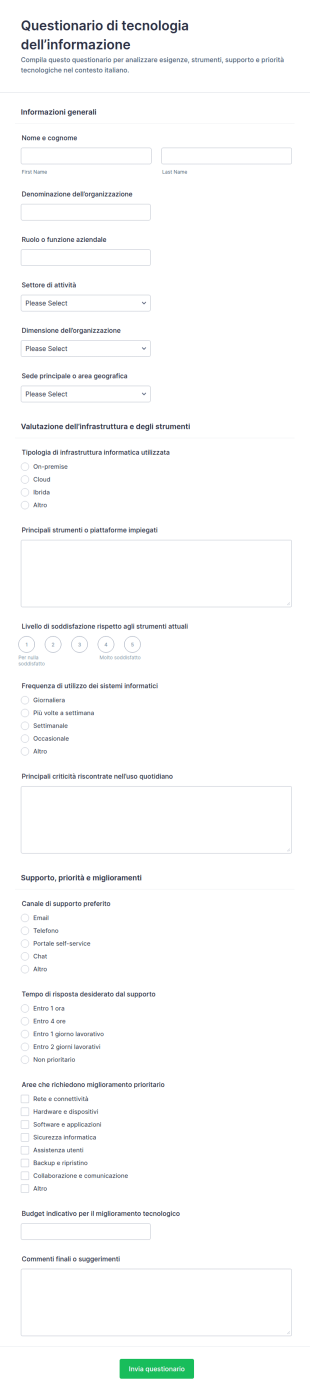 Indagine Sul Sistema Informativo