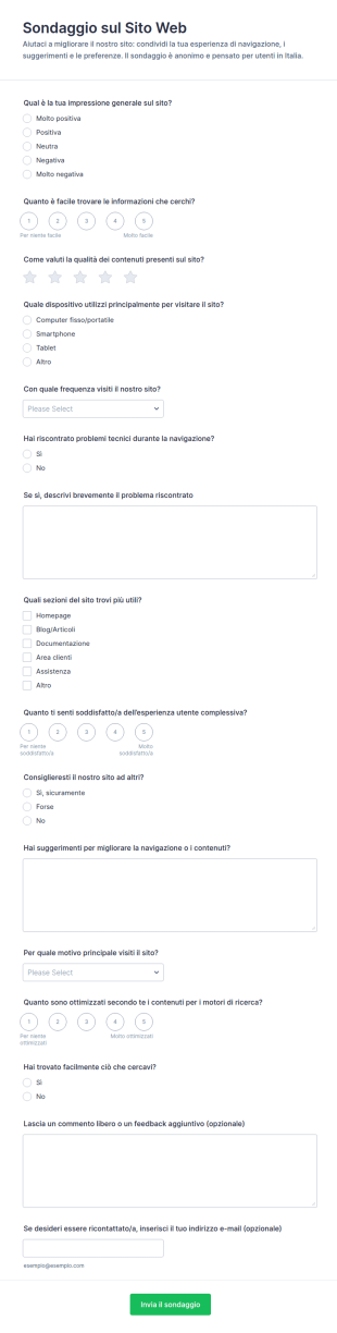 Indagine Sul Sito Web