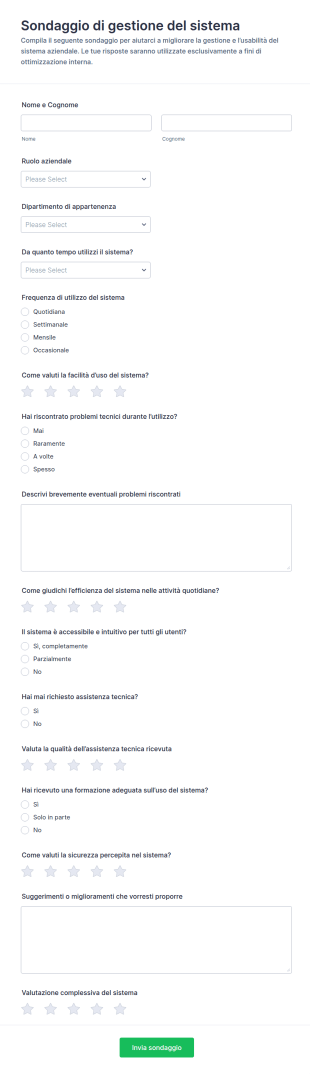 Indagine Sulla Gestione Dei Sistemi