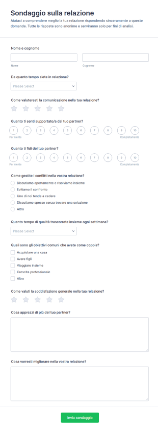 Indagine Sulla Relazione Questionario