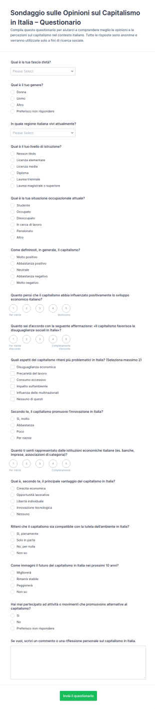 Indagine Sullo Studio Del Capitalismo