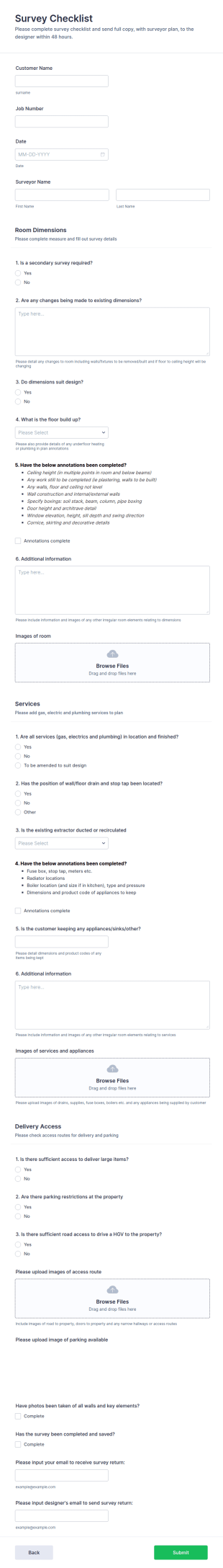 Industrial Design Checklist Form Template