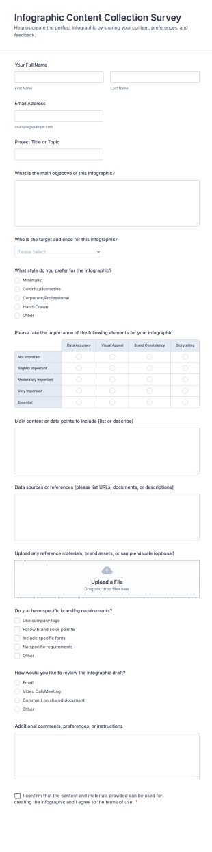 Infographic Content Collection Survey Form Template