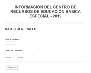 Información De Centro De Recursos De Educación Básica Especial