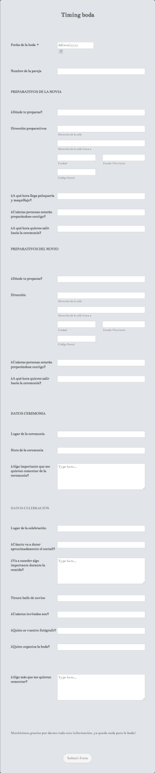 BODA Form Template