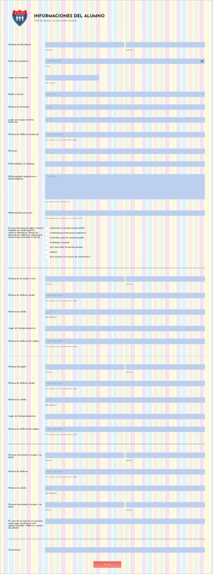 Informaciones Del Alumno/Pre School